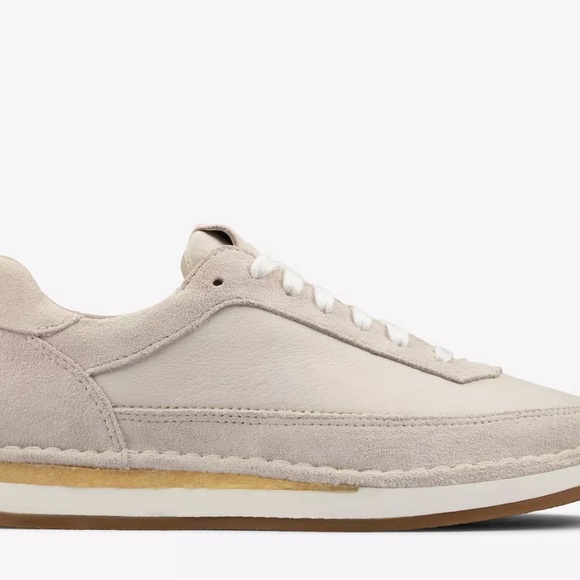 Clarks CRAFT RUN LACE WHITE SUEDE - Picture 3 of 6